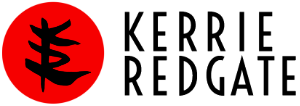 KR on red circle | Kerrie Redgate logo